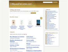 Tablet Screenshot of critiquesdelivres.com